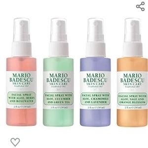 New Mario Badescu Travel Size Sprays Skincare set of 4